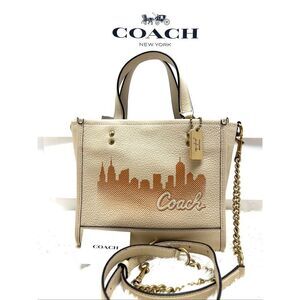 🔥🎁NWT! Coach X Jennifer Lopez Dempsey Tote 22 with New York Skyline C6494